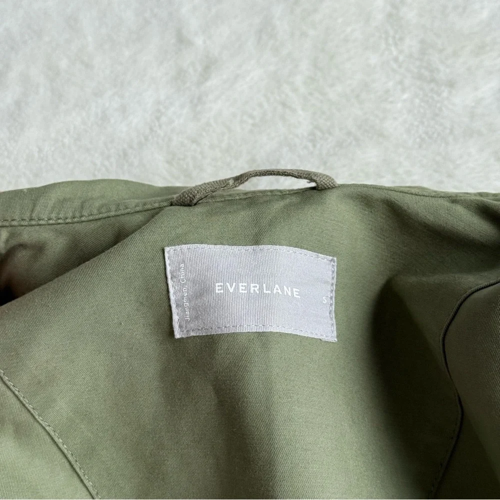 Everlane The Modern Utility Long Sleeve Zip Green Jacket S - Picture 11 of 14